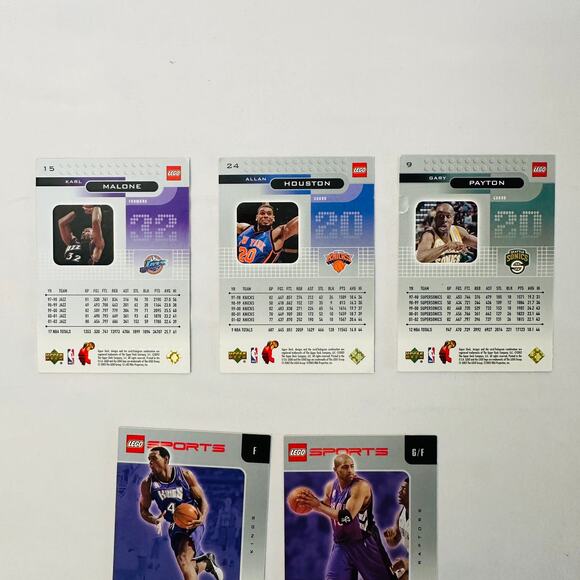 Vintage 2002 Lego Sports Upper Deck Bundle of 9 Basketball Cards - Picture 6 of 12